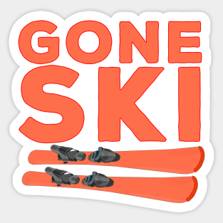 Gone Ski Sticker